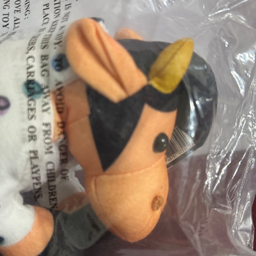 Cow Parade Item 7512 " Rock N Roll Plush still in bag 2002 - Picture 3 of 6